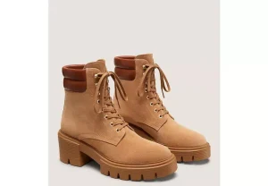 Stuart Weitzman SOHO LACE-UP BOOTIE