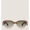 Stuart Weitzman TWO-TONE RECTANGULAR SUNGLASSES